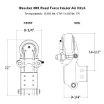 Shocker 30K Road Force Hauler Air Hitch - Diagram Measurements