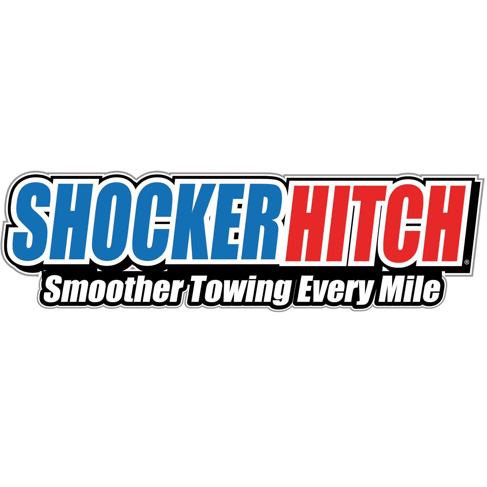 Shocker Hitch logo centered on a square transparent canvas