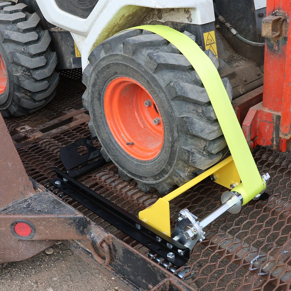Shocker Wheel Cradle Strap Kit for Skid Steer Close Up