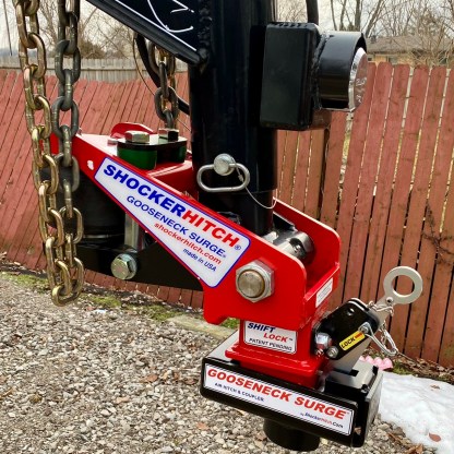 Gooseneck Air Hitch & Coupler with Coupler Lock Installed
