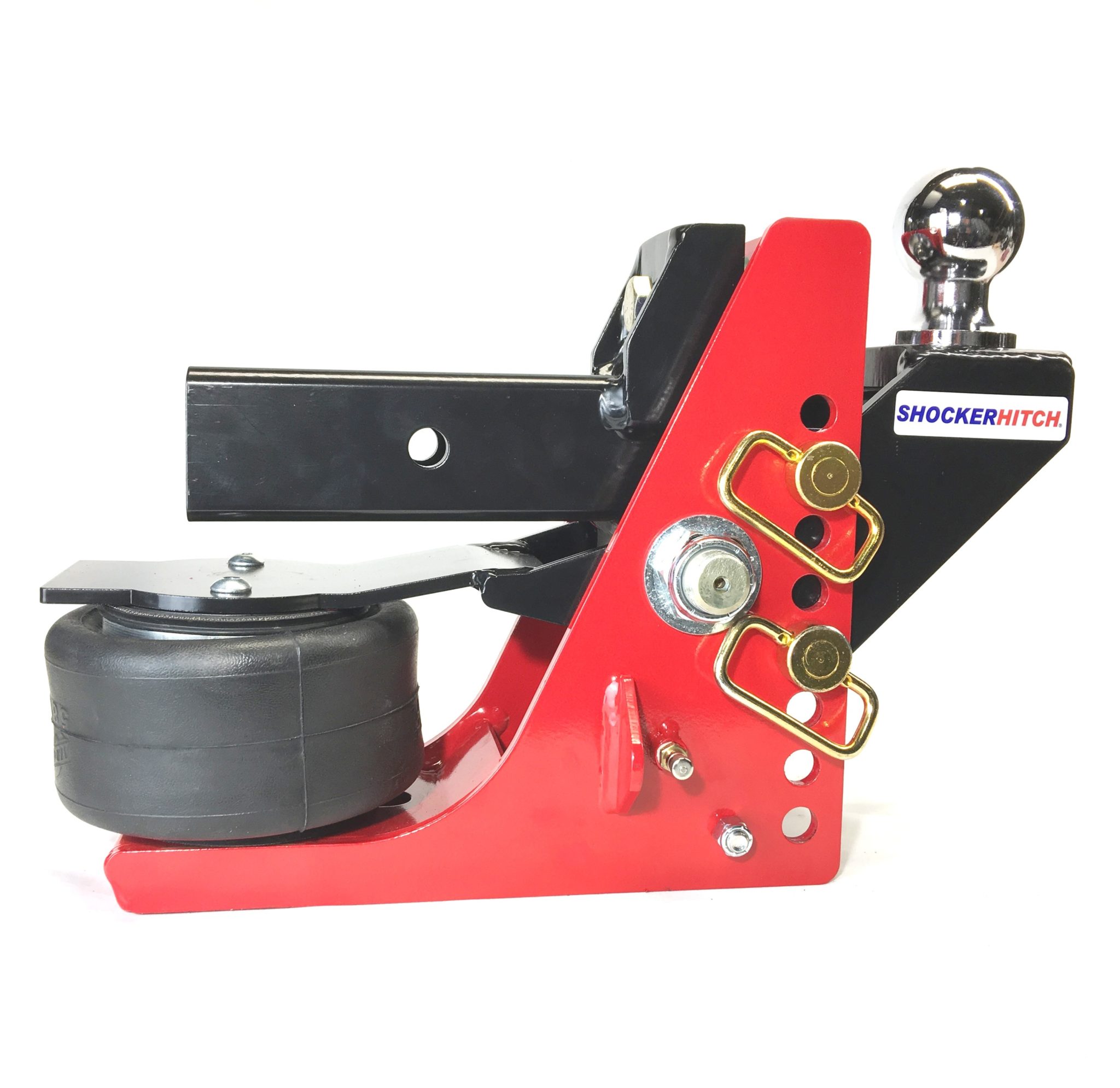 Shocker Air Receiver Hitch with Raised Ball Mount w/ 2