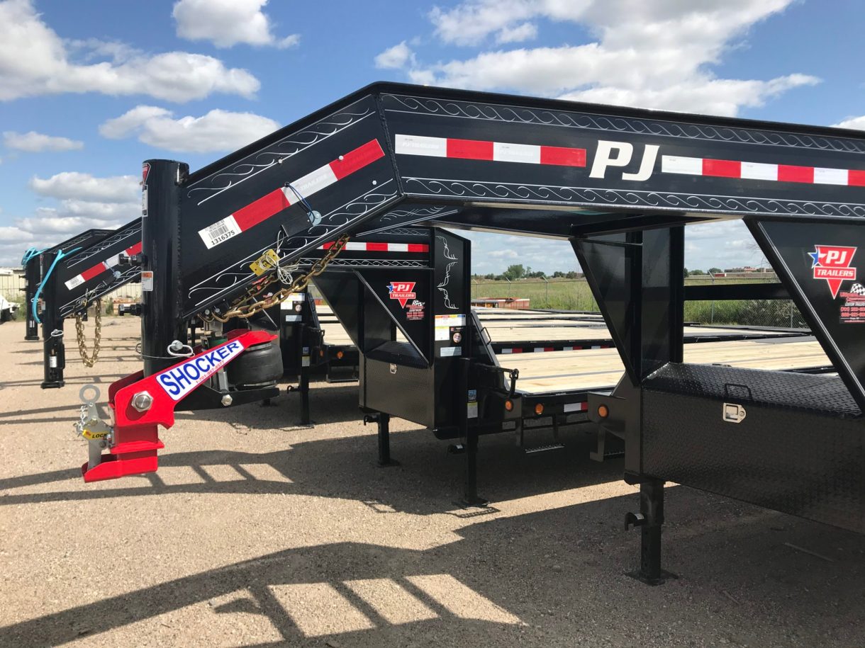 Shocker Gooseneck Air Hitch on PJ Trailer