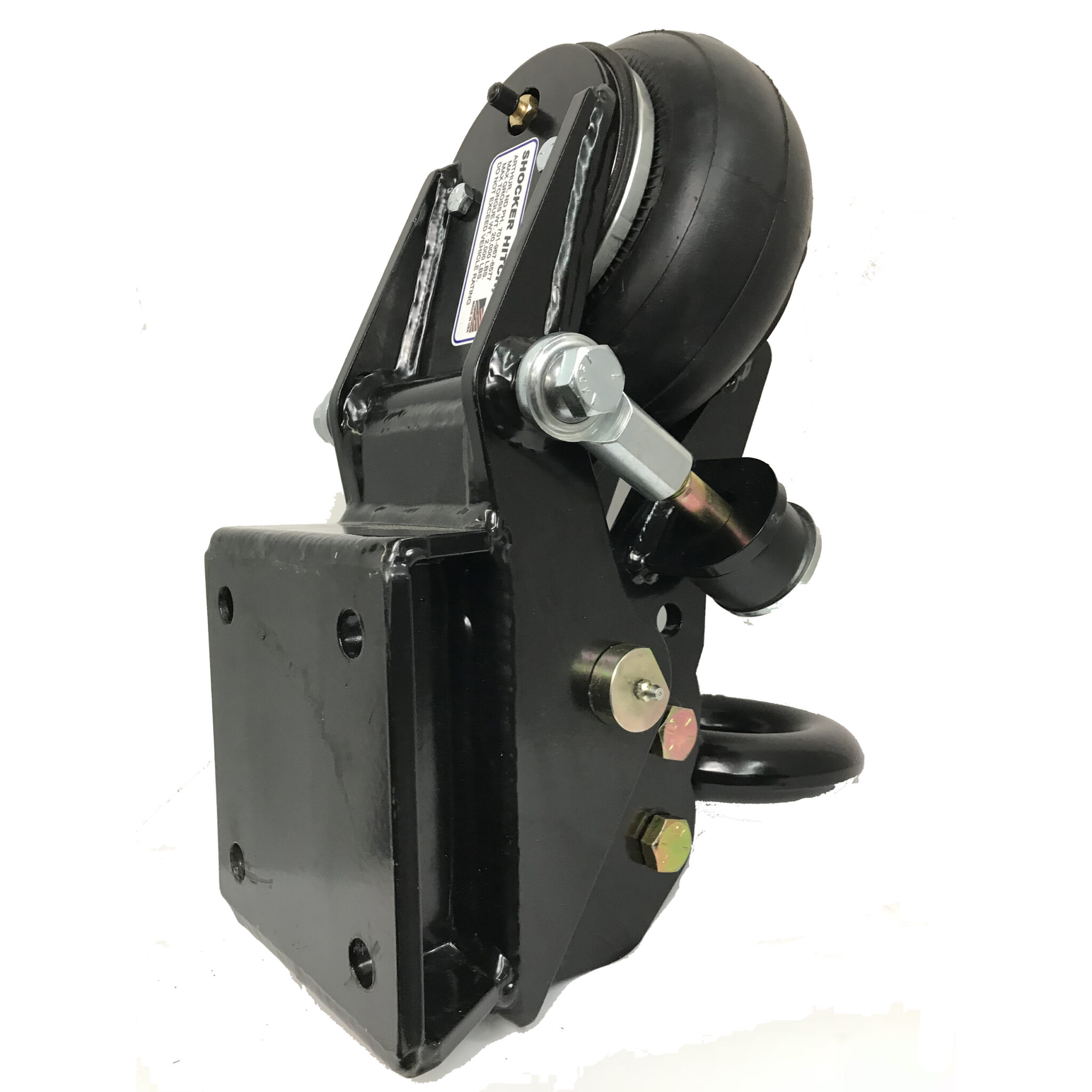 Shocker Air Pintle Ring Trailer Tongue Mount 20,000lbs Bolton