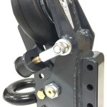 Shocker Air Trailer Tongue Mount Pintle Ring - Vertical Channel Mount - Side View
