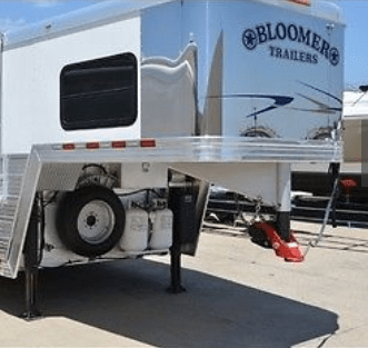 Bloomer Trailer with Shocker Surge Air Hitch & Coupler Installed