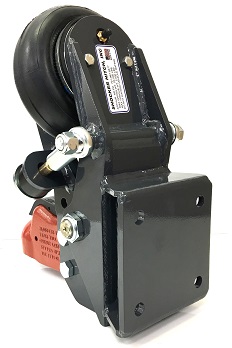 Shocker Air Trailer Tongue Mount Hitch with 2-5/16" Cast Coupler - Square Plate Mount - Rear View
